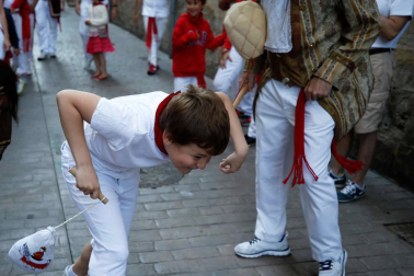 Fotos del recorrido de los gigantes y cabezudos de Pamplona del día 9 de julio de San Fermín 2019