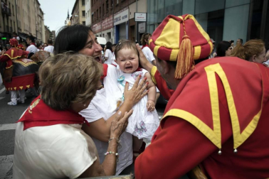 Fotos del recorrido de los gigantes y cabezudos de Pamplona del día 9 de julio de San Fermín 2019