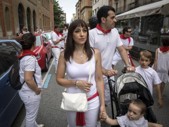 Fotos del recorrido de los gigantes y cabezudos de Pamplona del día 9 de julio de San Fermín 2019
