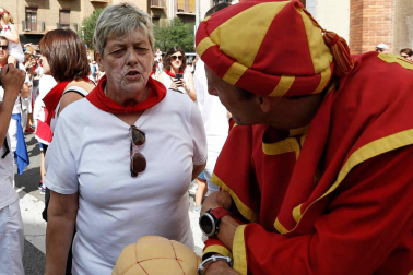 Fotos del recorrido de los gigantes y cabezudos de Pamplona del día 9 de julio de San Fermín 2019