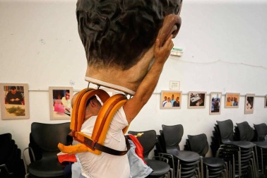 Fotos del recorrido de los gigantes y cabezudos de Pamplona del día 9 de julio de San Fermín 2019