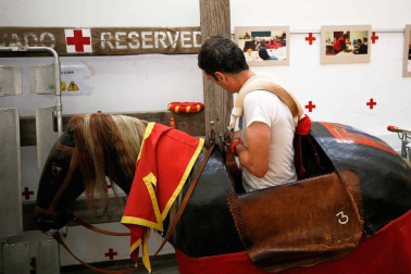 Fotos del recorrido de los gigantes y cabezudos de Pamplona del día 9 de julio de San Fermín 2019