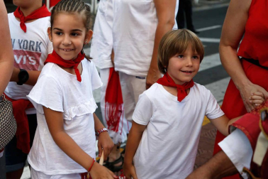 Fotos del recorrido de los gigantes y cabezudos de Pamplona del día 9 de julio de San Fermín 2019