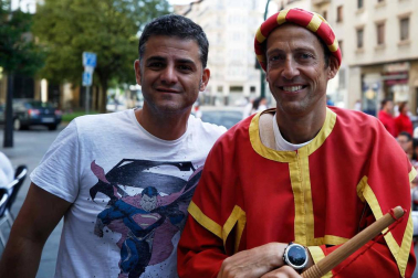 Fotos del recorrido de los gigantes y cabezudos de Pamplona del día 9 de julio de San Fermín 2019