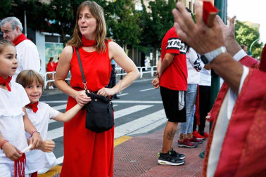 Fotos del recorrido de los gigantes y cabezudos de Pamplona del día 9 de julio de San Fermín 2019