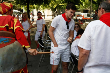 Fotos del recorrido de los gigantes y cabezudos de Pamplona del día 9 de julio de San Fermín 2019