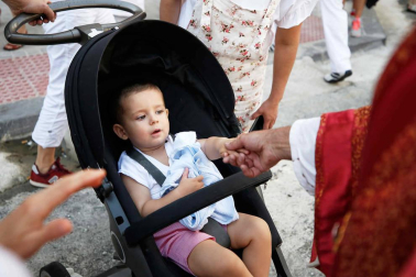 Fotos del recorrido de los gigantes y cabezudos de Pamplona del día 9 de julio de San Fermín 2019