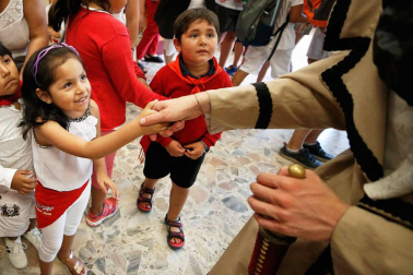 Fotos del recorrido de los gigantes y cabezudos de Pamplona del día 9 de julio de San Fermín 2019
