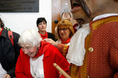 Fotos del recorrido de los gigantes y cabezudos de Pamplona del día 9 de julio de San Fermín 2019