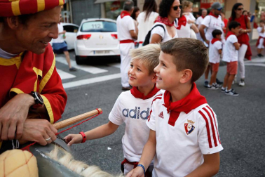 Fotos del recorrido de los gigantes y cabezudos de Pamplona del día 9 de julio de San Fermín 2019