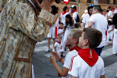 Fotos del recorrido de los gigantes y cabezudos de Pamplona del día 9 de julio de San Fermín 2019