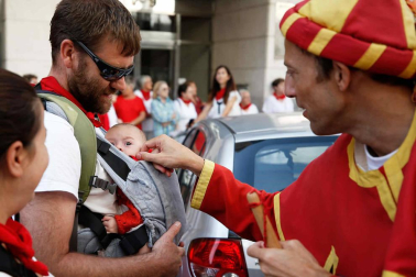 Fotos del recorrido de los gigantes y cabezudos de Pamplona del día 9 de julio de San Fermín 2019
