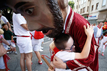 Fotos del recorrido de los gigantes y cabezudos de Pamplona del día 9 de julio de San Fermín 2019