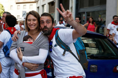 Fotos del recorrido de los gigantes y cabezudos de Pamplona del día 9 de julio de San Fermín 2019