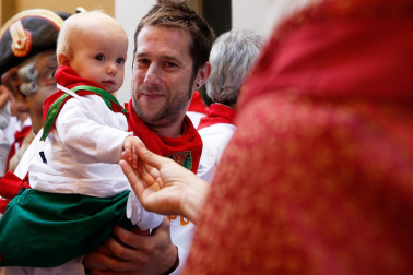 Fotos del recorrido de los gigantes y cabezudos de Pamplona del día 9 de julio de San Fermín 2019
