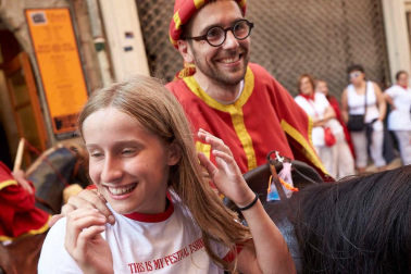 Fotos del recorrido de la Comparsa de Gigantes y Cabezudos de Pamplona del día 9 de julio de San Fermín 2019