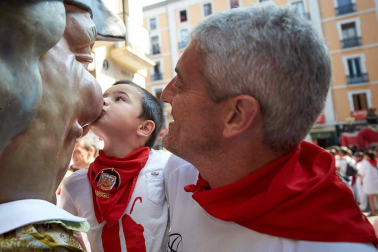 Fotos del recorrido de la Comparsa de Gigantes y Cabezudos de Pamplona del día 9 de julio de San Fermín 2019