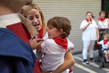 Fotos del recorrido de la Comparsa de Gigantes y Cabezudos de Pamplona del día 9 de julio de San Fermín 2019