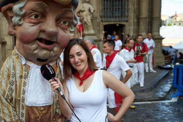 Fotos del recorrido de la Comparsa de Gigantes y Cabezudos de Pamplona del día 9 de julio de San Fermín 2019