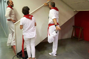 Fotos del recorrido de la Comparsa de Gigantes y Cabezudos de Pamplona del día 9 de julio de San Fermín 2019