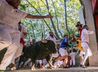 Fotos de los mejores momentos de los encierros de San Fermín 2019