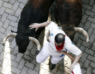 Fotos de los mejores momentos de los encierros de San Fermín 2019