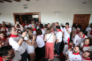 Este miércoles 24 de julio comenzaron las fiestas de Santa Ana en Tudela con el tradicional lanzamiento del cohete.