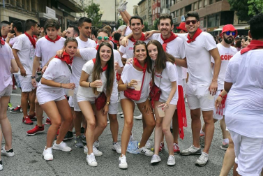 Este miércoles 24 de julio comenzaron las fiestas de Santa Ana en Tudela con el tradicional lanzamiento del cohete.