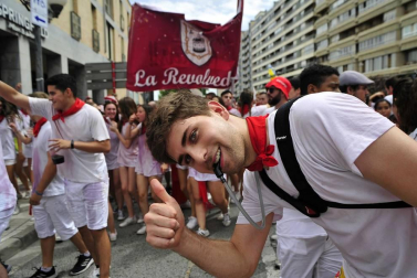 Este miércoles 24 de julio comenzaron las fiestas de Santa Ana en Tudela con el tradicional lanzamiento del cohete.