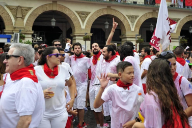 Este miércoles 24 de julio comenzaron las fiestas de Santa Ana en Tudela con el tradicional lanzamiento del cohete.