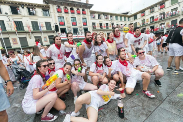 Este miércoles 24 de julio comenzaron las fiestas de Santa Ana en Tudela con el tradicional lanzamiento del cohete.