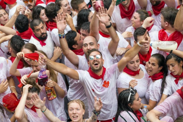 Este miércoles 24 de julio comenzaron las fiestas de Santa Ana en Tudela con el tradicional lanzamiento del cohete.