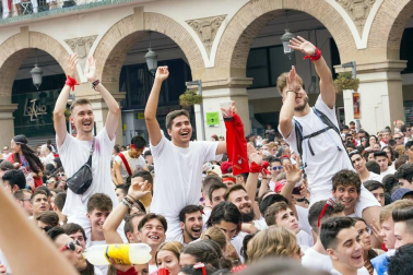 Este miércoles 24 de julio comenzaron las fiestas de Santa Ana en Tudela con el tradicional lanzamiento del cohete.