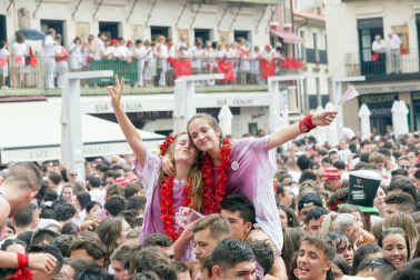 Este miércoles 24 de julio comenzaron las fiestas de Santa Ana en Tudela con el tradicional lanzamiento del cohete.