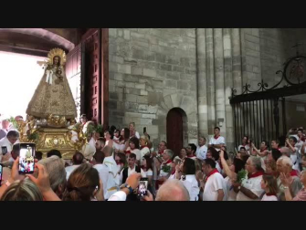 Entrada de Santa Ana en la seo tudelana durante las fiestas 2019