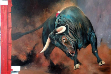 Diez pintores y tres escultores protagonizan una exposición sobre el toro en la galería Michel Menéndez
