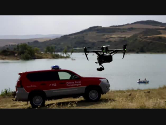 Policía Foral vigila el embalse de Alloz con drones