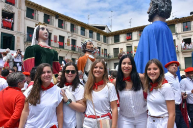 Grandes y pequeños acompañaron a las más de ochenta figuras que el pasado sábado 27 de julio llenaron las calles del centro de Tudela en la tradicional Concentración de Gigantes, que cada año organiza la Orden del Volatín. La alegría se dejó ver en las caras de los más pequeños desde el primer momento.