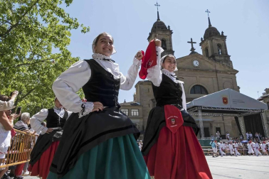 Tras el cohete que dio comienzo a las fiestas de la Virgen del Puy, los vecinos de Estella se reunieron en la plaza de los Fueros para el tradicional baile de La Era a cargo de la asociación de exdanzaris de Estella Francisco Beruete, donde se rindió homenaje a Francisco Beruete Calleja.