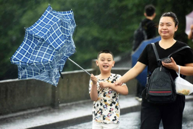 Imágenes del paso del tifón 'Lekima' por la provincia china de Zhejiang (este).