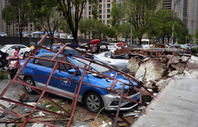 Imágenes del paso del tifón 'Lekima' por la provincia china de Zhejiang (este).