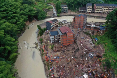 Imágenes del paso del tifón 'Lekima' por la provincia china de Zhejiang (este).