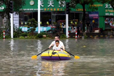 Imágenes del paso del tifón 'Lekima' por la provincia china de Zhejiang (este).