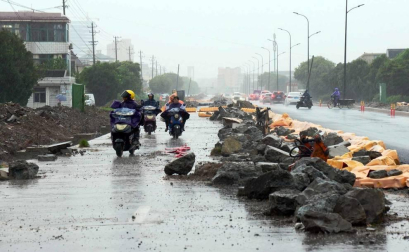 Imágenes del paso del tifón 'Lekima' por la provincia china de Zhejiang (este).