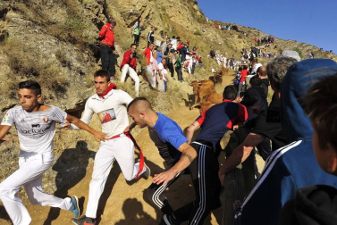 Este lunes Falces ha acogido el segundo encierro del Pilón de las fiestas de este 2019.