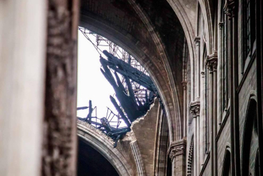 Imágenes del incendio en la catedral Notre Dame de París.