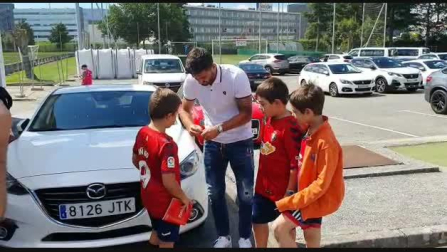 Llegada de Raúl Navas a Tajonar