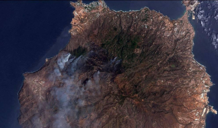 Zona afectada por el fuego de Gran Canaria