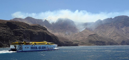 Zona afectada por el fuego de Gran Canaria