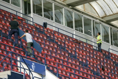 Galería de fotos del estado de las obras en el estadio pamplonés.